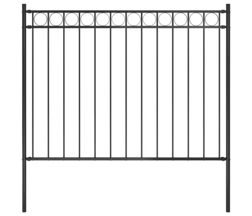 Dārza Žogs, Tērauds, 1,81X1,2 M, Melns Vidaxl Dārza Žogs, Tērauds, 1,81X1,2 M, Melns Vidaxl