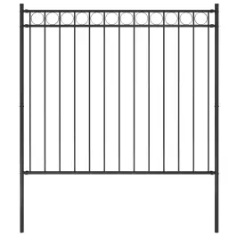 Dārza Žogs, Tērauds, 1,81X1,5 M, Melns Vidaxl