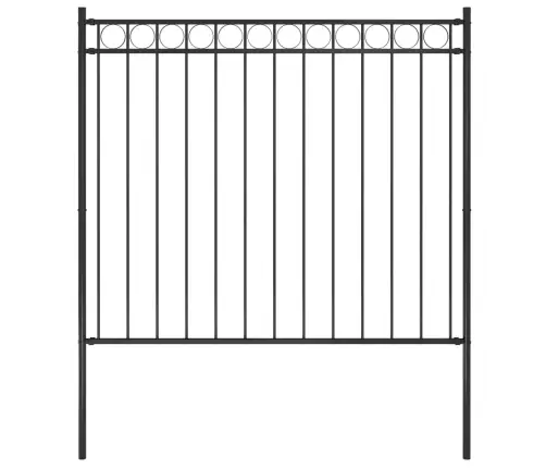 Dārza Žogs, Tērauds, 1,81X1,5 M, Melns Vidaxl