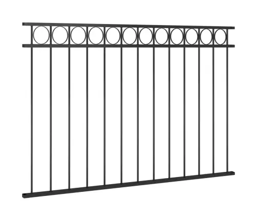 Žoga Panelis, Tērauds, 1,7X1 M, Melns Vidaxl