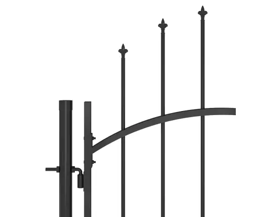 Sodo Vartai, Juodos Spalvos, 1X2,2M, Plienas