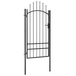 Dārza Vārti, Melni, 1X2,5 M, Tērauds Vidaxl