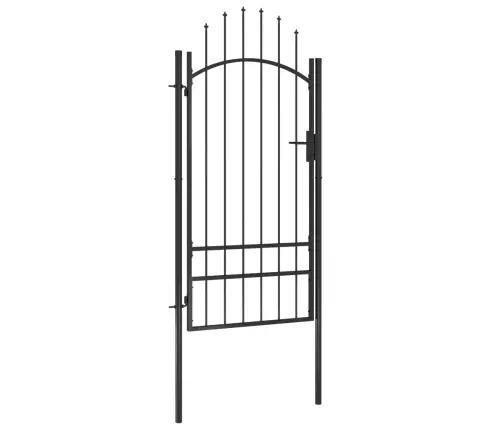 Dārza Vārti, Melni, 1X2,5 M, Tērauds Vidaxl
