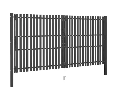 Žoga Vārti, 4X2,5 M, Tērauds, Antracītpelēki Vidaxl