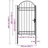 Žoga Vārti Ar Arkveida Formu, Tērauds, 100X250 Cm, Melni Vidaxl