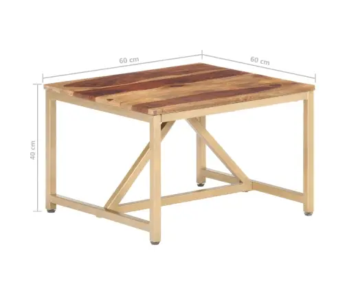 Kafijas Galdiņš, 60X60X40 Cm, Masīvkoks Vidaxl