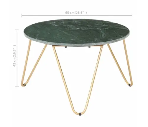 Kafijas Galdiņš, 65X65X42 Cm, Akmens, Zaļa Marmora Tekstūra Vidaxl