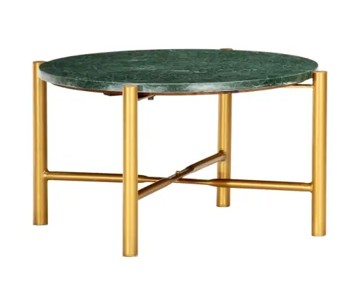 Kafijas Galdiņš, 60X60X35 Cm, Akmens, Zaļa Marmora Tekstūra Vidaxl