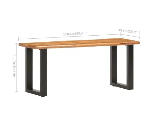 Töötlemata Servaga Pink 110 Cm Akaatsiapuit Ja Teras