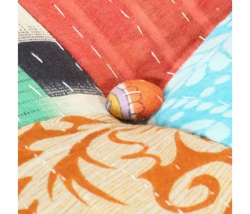 Pufs, 60X70X36 Cm, Tekstilmozaīka, Audums Vidaxl