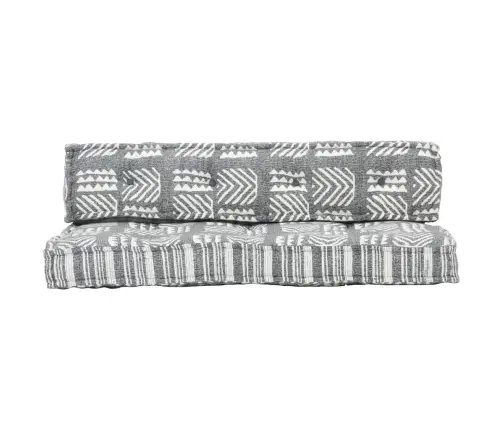Palešu Dīvānu Spilvens, Pelēks Audums, Tekstilmozaīka Vidaxl