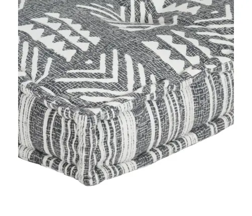 Palešu Dīvānu Spilvens, Pelēks Audums, Tekstilmozaīka Vidaxl