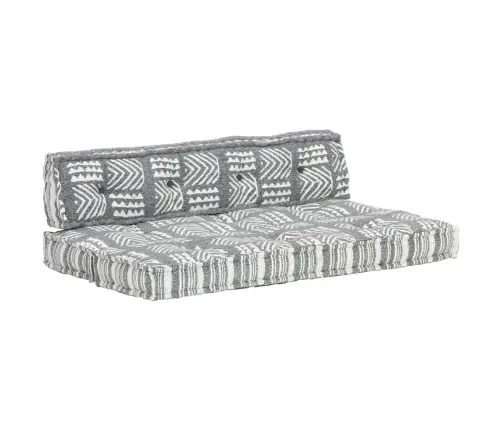 Palešu Dīvānu Spilvens, Pelēks Audums, Tekstilmozaīka Vidaxl