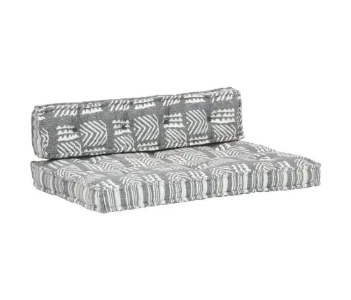 Palešu Dīvānu Spilvens, Pelēks Audums, Tekstilmozaīka Vidaxl