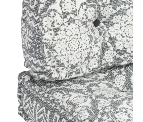 Palešu Dīvānu Spilvens, Gaiši Pelēks Audums, Tekstilmozaīka Vidaxl