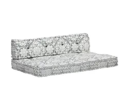 Palešu Dīvānu Spilvens, Gaiši Pelēks Audums, Tekstilmozaīka Vidaxl