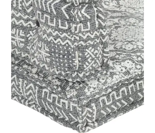 Palešu Dīvānu Spilvens, Gaiši Pelēks Audums, Tekstilmozaīka Vidaxl