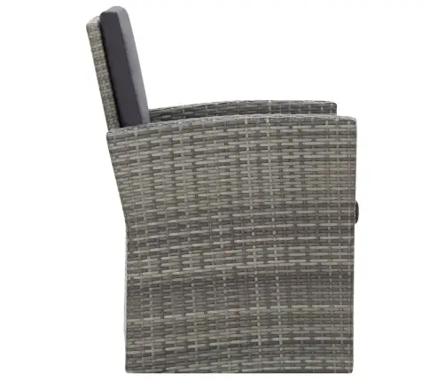 Poilsio Komplektas Su Pagalvėmis, 4 Dalių, Pilkas, Poliratanas