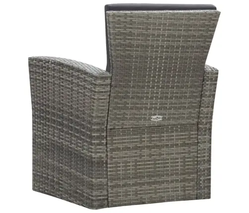 Poilsio Komplektas Su Pagalvėmis, 4 Dalių, Pilkas, Poliratanas