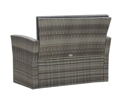 Poilsio Komplektas Su Pagalvėmis, 4 Dalių, Pilkas, Poliratanas