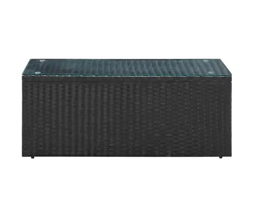 4-Daļīgs Dārza Atpūtas Mēbeļu Komplekts Ar Matračiem, Pe, Melns Vidaxl