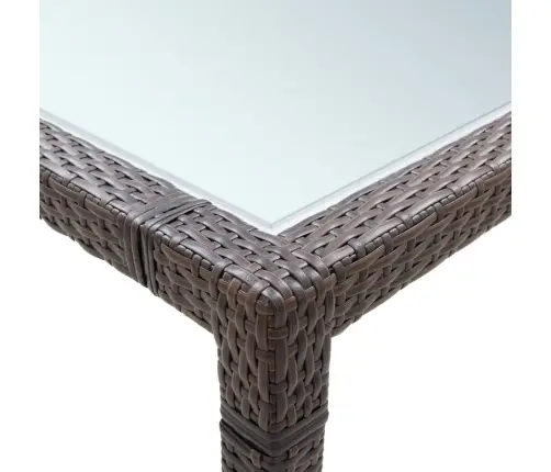 Dārza Galds, 200X200X74 Cm, Brūna Pe Rotangpalma Vidaxl Dārza Galds, 200X200X74 Cm, Brūna Pe Rotangpalma Vidaxl