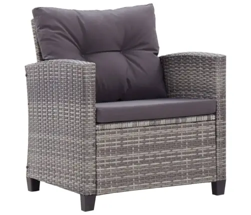 6-Daļīgs Dārza Atpūtas Mēbeļu Komplekts Ar Matračiem, Pelēks Pe Vidaxl