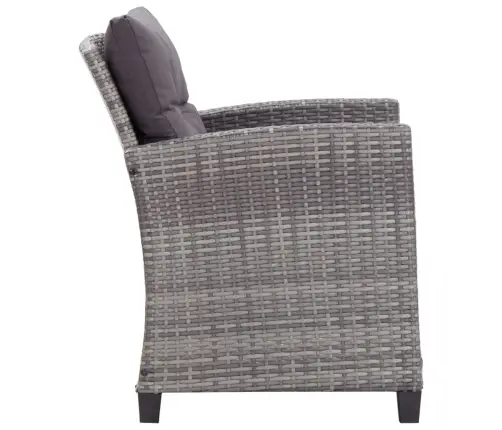 6-Daļīgs Dārza Atpūtas Mēbeļu Komplekts Ar Matračiem, Pelēks Pe Vidaxl