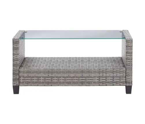 6-Daļīgs Dārza Atpūtas Mēbeļu Komplekts Ar Matračiem, Pelēks Pe Vidaxl