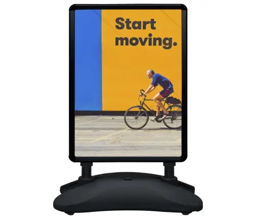 A1 Plakātu Stends, Melns, Alumīnija Sakausējums Vidaxl
