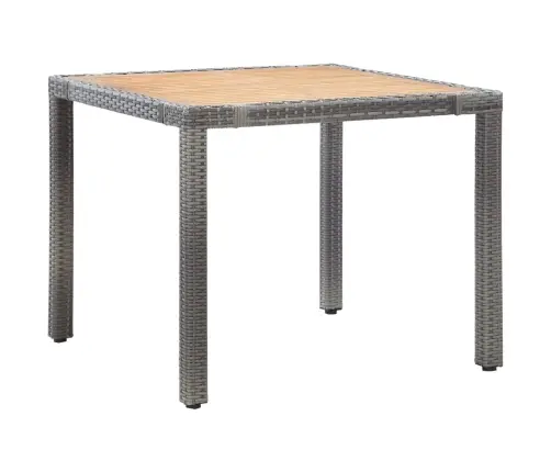 5-Daļīgs Dārza Mēbeļu Komplekts Ar Matračiem, Pe Pinums, Pelēks Vidaxl