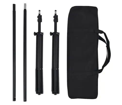 Fotostudijos Komplektas Su Fonais, Šviestuvais Ir Skėčiais