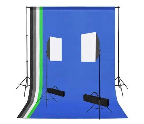 Fotostuudiokomplekt Valgustuse Ja Taustapiltidega