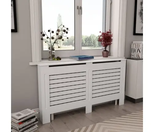 Radiatora Pārsegi, 2 Gab., Balti, 152X19X81,5 Cm, Mdf Vidaxl