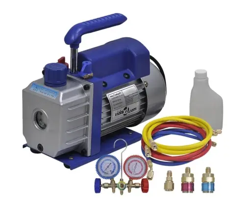 Vienpakāpes Vakuuma Sūknis, Divvirziena Kolektors Un Mērierīce Vidaxl