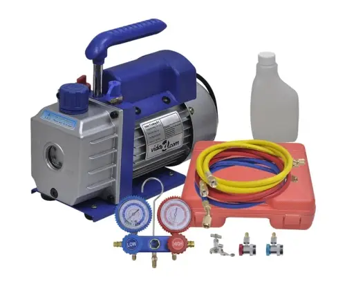 Üheastmeline Vaakumpump 2-Suunalise Kollektori Manomeetriga