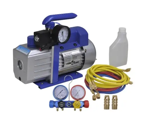 Vienpakāpes Vakuuma Sūknis, Četrvirziena Kolektors Un Mērierīce Vidaxl