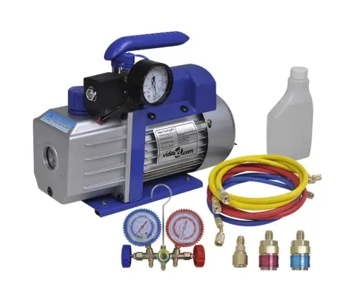 Vienpakāpes Vakuuma Sūknis, Divvirziena Kolektors Un Mērierīce Vidaxl