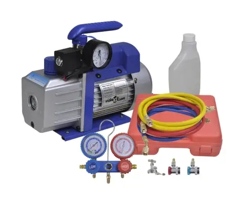 Vienpakāpes Vakuuma Sūknis, Divvirziena Kolektors Un Mērierīce Vidaxl