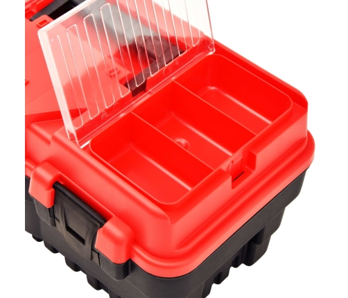 Instrumentu Kaste Plastmasas, 462X256X242 Mm, Sarkana Vidaxl