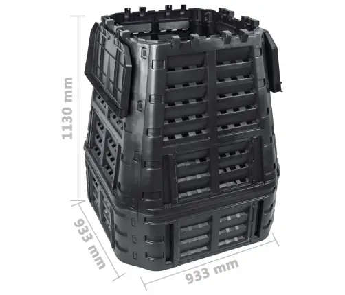 Aia Komposter, Must 93,3 X 93,3 X 113 Cm 740 L