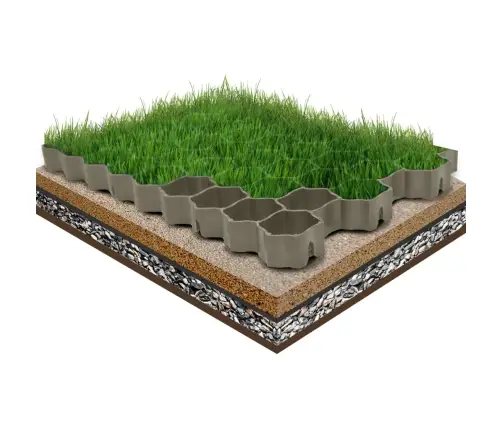 Zāliena Režģi, 16 Gab., 60X40X3 Cm, Zaļa Plastmasa Vidaxl