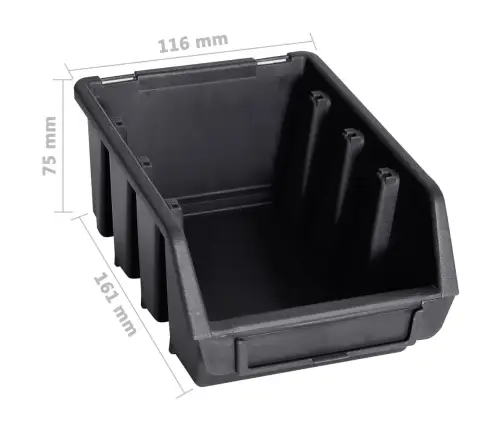 32-Osaline Hoiukastide Komplekt Seinapaneelidega Punane Ja Must