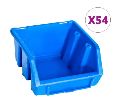 96-Osaline Hoiukarpide Komplekt Seinapaneelidega Sinine