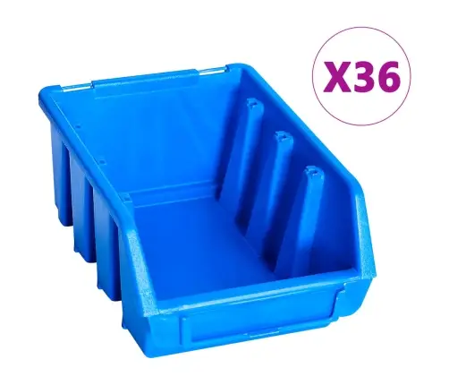 96-Osaline Hoiukarpide Komplekt Seinapaneelidega Sinine