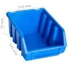 Virnastatavad Hoiukarbid 20 Tk, Sinine, Plast