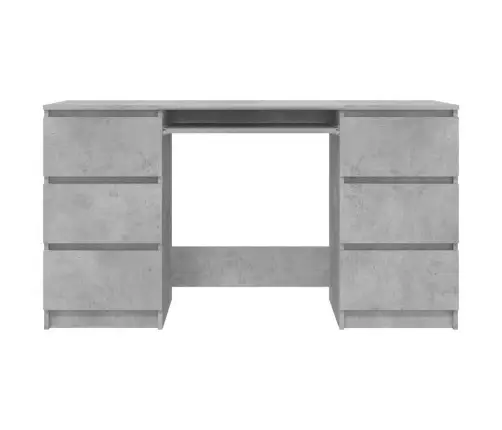 Rakstāmgalds, Betonpelēks, 140X50X77 Cm, Inženierijas Koks Vidaxl