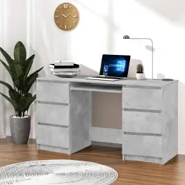 Kirjutuslaud, Betoonhall, 140 X 50 X 77 Cm Tehispuit