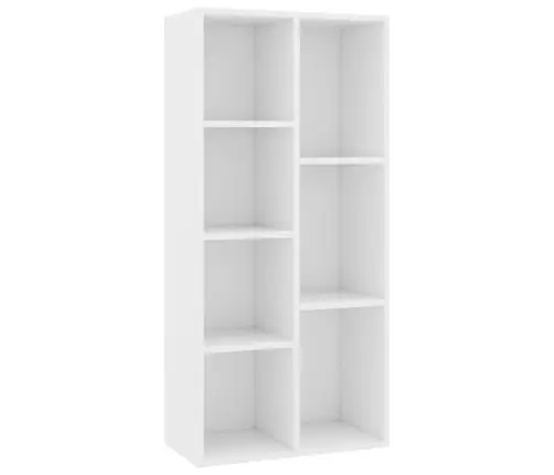 Spintelė Knygoms, Baltos Spalvos, 50X25X106cm Apdirbta Mediena