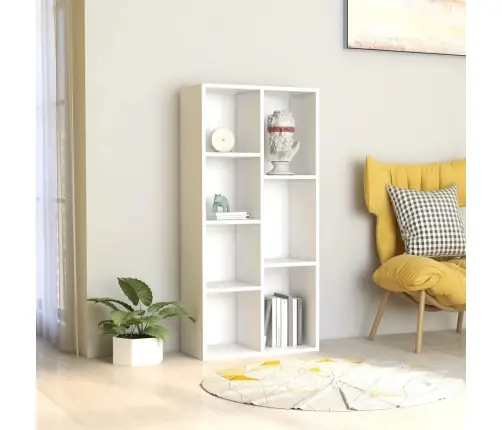 Spintelė Knygoms, Baltos Spalvos, 50X25X106cm Apdirbta Mediena
